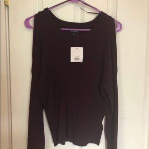 Plum off the shoulder TopShop Sweater